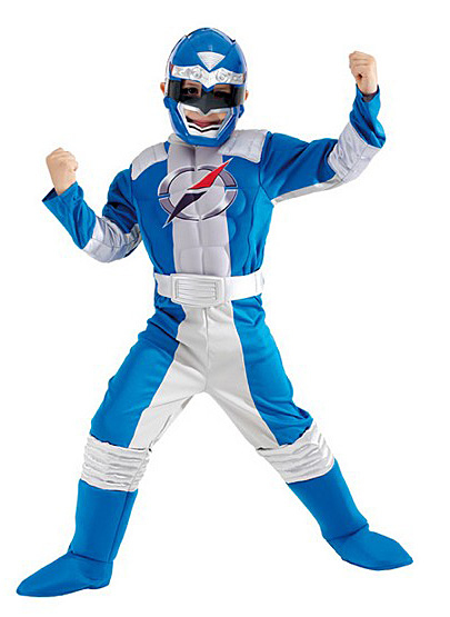 Karnevalové kostýmy - Power Ranger Blue Muscle Chest - licenční kostým