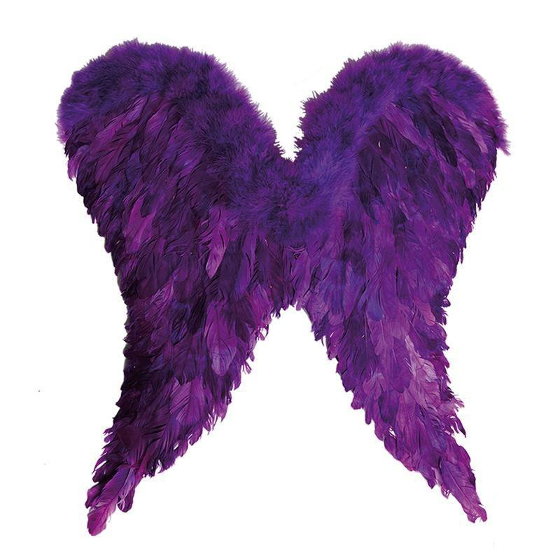 Doplnky na karneval - Anjelské krídla páperová fialová