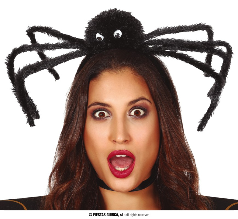 Čelenky a ozdoby hlavy - Fiestas Guirca Čierny pavúk na vlasové spone