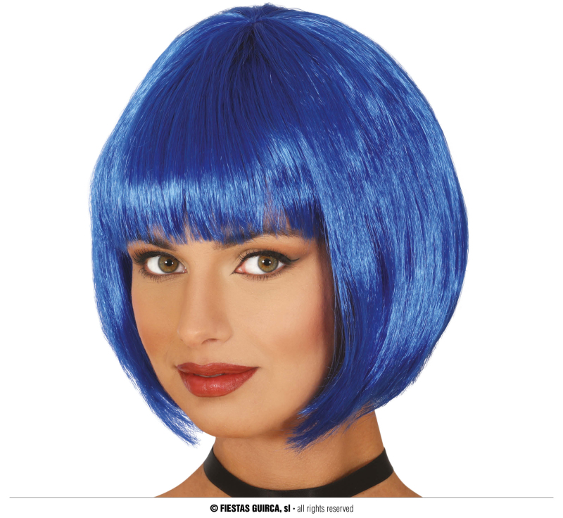 Parochne na karneval - Dámska parochňa modrá Rachel