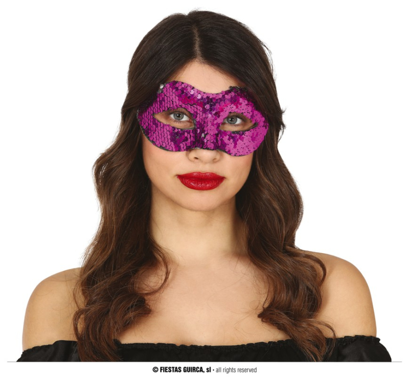 Masky na tvár - Fiestas Guirca Lila flitrová maska