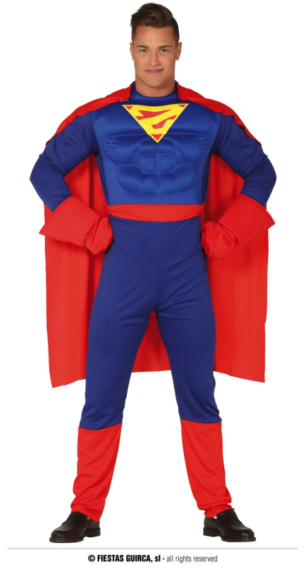 Karnevalové kostýmy - Fiestas Guirca Superboy kostým s vypchávkami