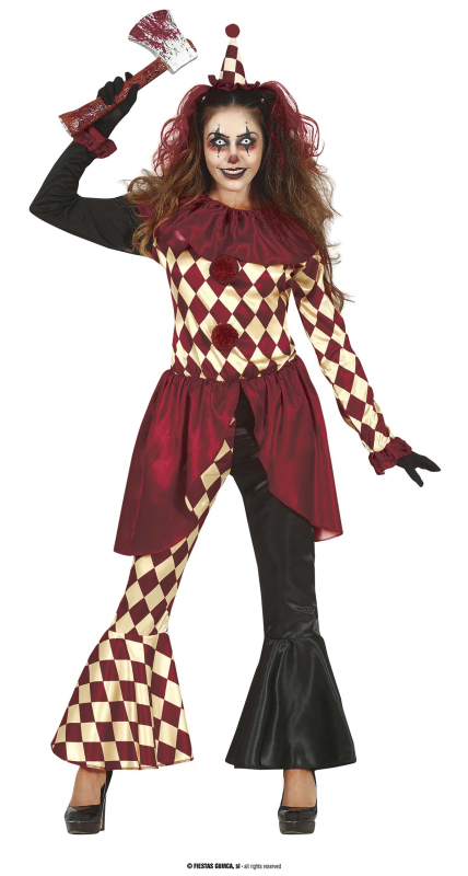 Karnevalové kostýmy - Fiestas Guirca Horrorový klaun dámsky kostým