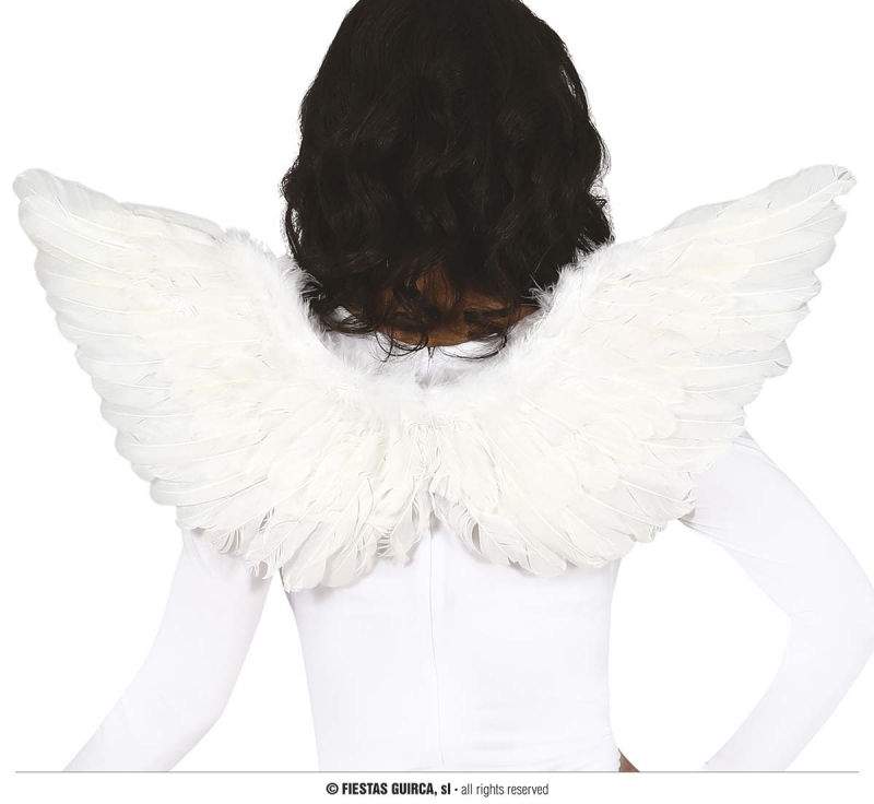 Doplnky - Bílá andělská křídla 70 cm