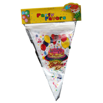 Girlanda trojuholníková - biely podklad