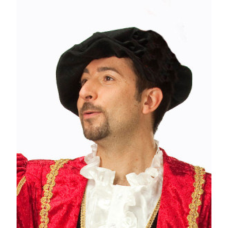 Baret čierny zamatový veľkosť 57