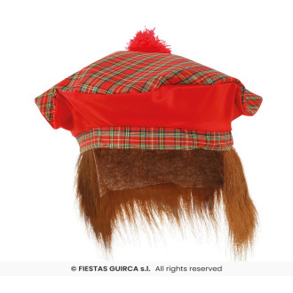 Škótska čiapka s hrdzavými vlasmi