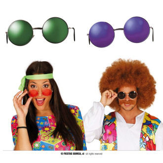Veľké okuliare Hippie - mix farieb