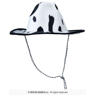 Kovbojský klobúk čierno - biely filcový