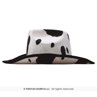 Kovbojský klobúk čierno - biely filcový