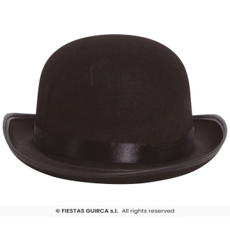 Tvrdý klobúk Chaplin čierny