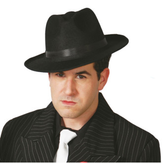 Klobúk gangsterský čierny