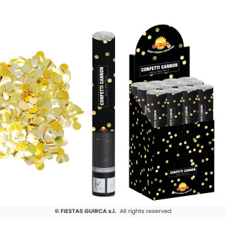 Vystreľovacie konfety 40 cm - zlaté