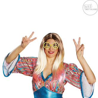 Okuliare Hippie s kamienkami žlté