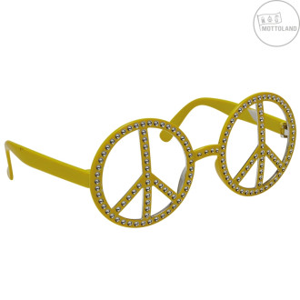 Okuliare Hippie s kamienkami žlté