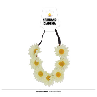 Čelenka s margarétkami HIPPIE