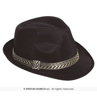 Čierny klobúk so stuhou