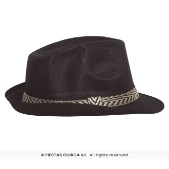 Čierny klobúk so stuhou