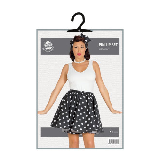 PIN UP - sukňa čiernobiela