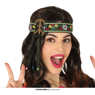 Hippie čelenka so stuhou