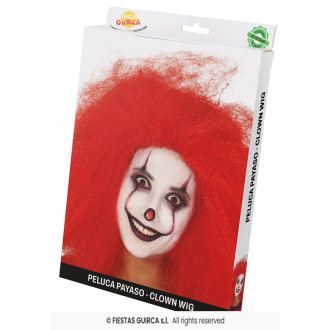 Red clown wig - červená klauni parochňa