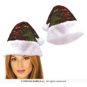 Vianočné čiapočka meňavým flitrami