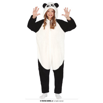 Panda - overal s kapucňou detský