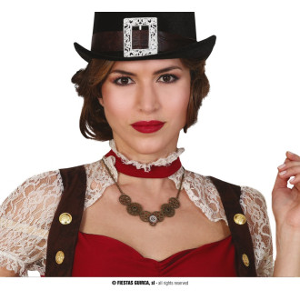 Steampunkt náhrdelník s prevodovými kolieskami