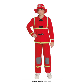 Hasičský oblek červený unisex