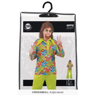 Pánsky kostým hippie Flower Power XL