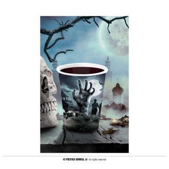 Poháriky s cintorínskym motívom 6 ks