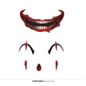 Klaun tetovanie na tvár