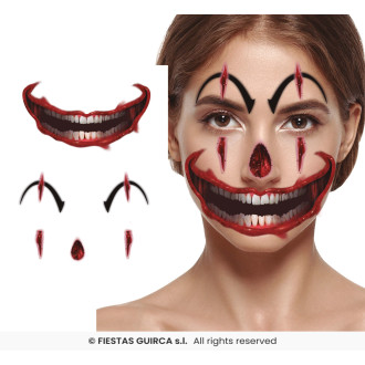 Klaun tetovanie na tvár