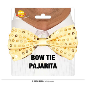 Motýlik flitrový zlatý
