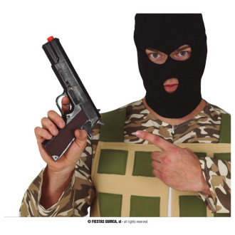 Čierna policajná pištoľ
