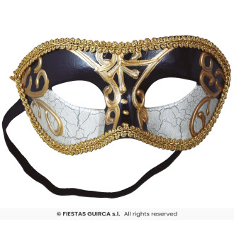 Benátska maska čiernobiela