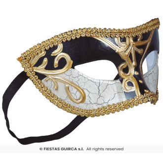 Benátska maska čiernobiela