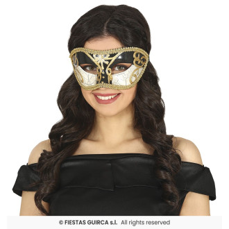 Benátska maska čiernobiela