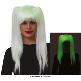 Fluoreskujúca parochňa s vrkôčiky