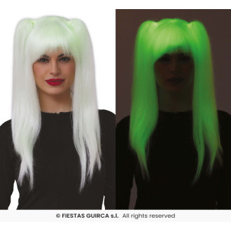 Fluoreskujúca parochňa s vrkôčiky