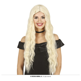 Dlhá blond dámska parochňa s vlnitými vlasmi