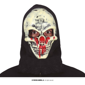 SKULL maska s kapucňou