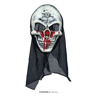 SKULL maska s kapucňou