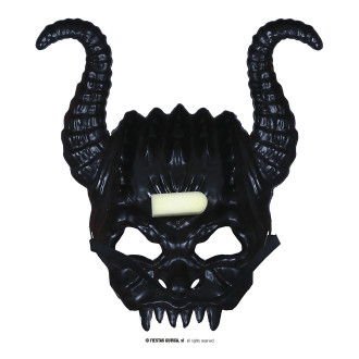 Devil polomaska s rohmi