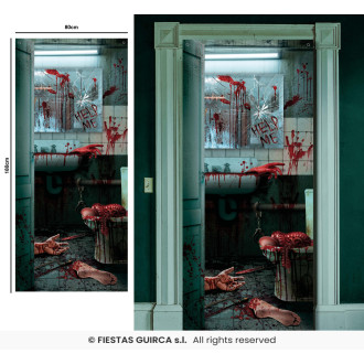 Dekorácia na dvere - krvavé WC