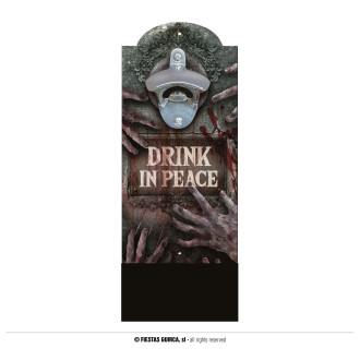 Otvárač na pivné fľaše - DRINK IN PEACE