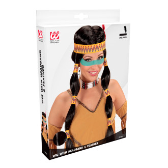 Widmann Squaw indiánska parochňa s čelenkou