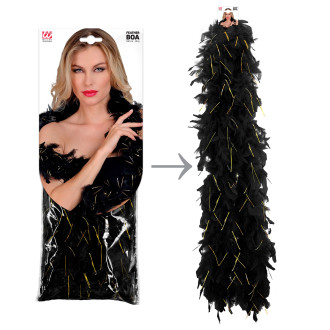 Widmann Čierne boa so zlatými lametami