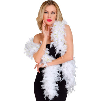 Widmann Boa biele so zlatými lametami