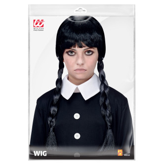 Widmann Dark Girl čiernovlasá parochňa s vrkočmi
